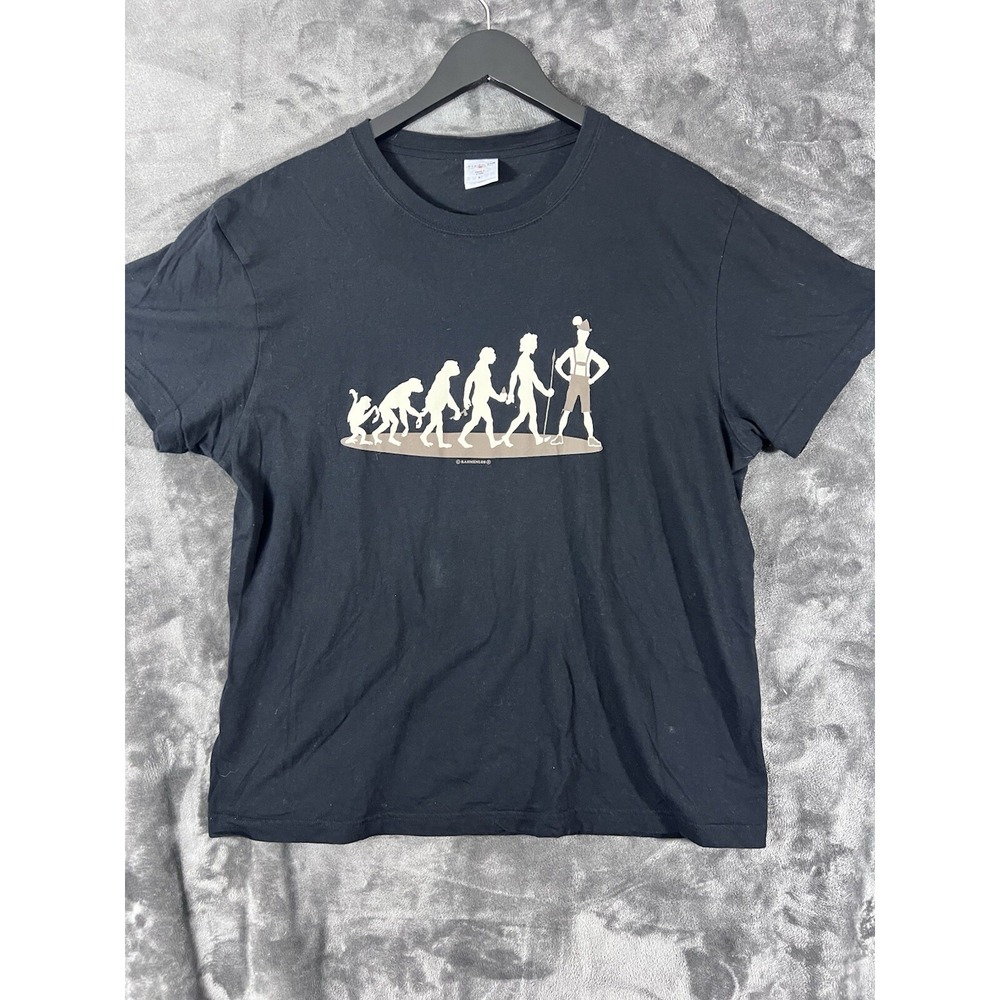 Stedman Classics Large Black T Shirt Bavarian Evolution Graphic Tee